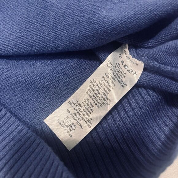 NWT French Connection Womens Medium Babysoft Turtleneck Sweater Blue - Picture 2 of 8